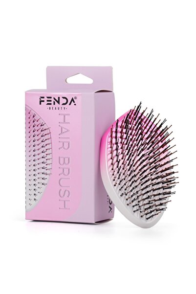 Fenda Επαγγελματική οβάλ ροζ βούρτσα μαλλιών 4 ακίδων FNDFPRO00002PN