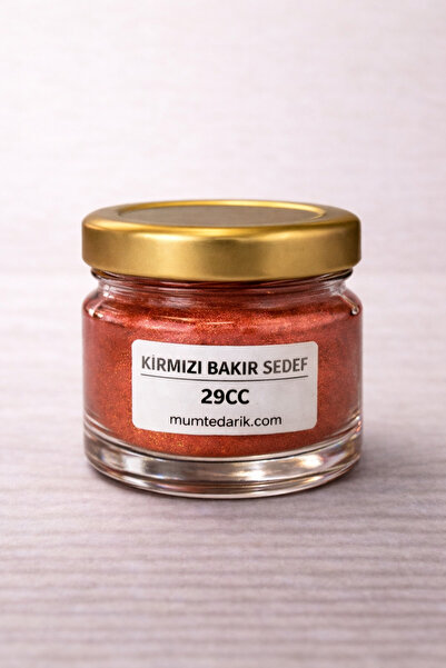 MUMTEDARİK Kırmızı Bakır Metalik Toz Pigment Boya 29cc