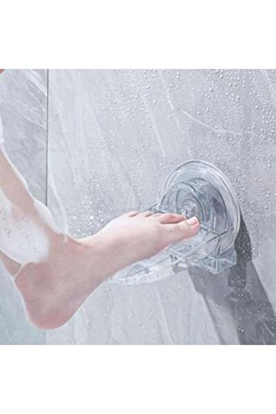 AVA Wall Mounted Footrest, Sheer Plastic, 11.1x15.9x11.7cm, for Bathroom and ...