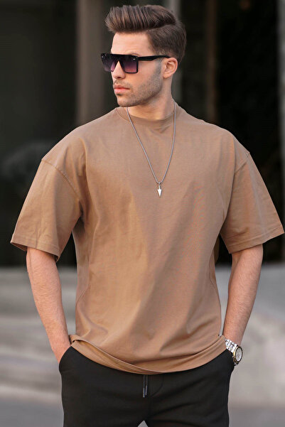 Madmext Ανδρικό μπλουζάκι Mink oversized Fit Basic 6066