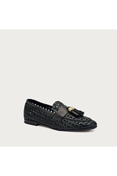 Frau Kadın / Kız Sneaker 95V6 WOVEN LEATHER LOAFERS WITH TASSELS