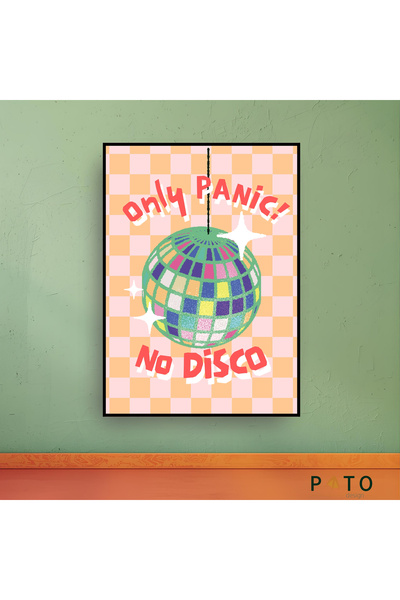 Pato Design 'Only Panic! No Disco' Tablo | Siyah Çerçeveli | MDF & UV Baskı