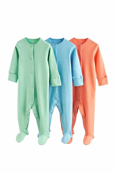 Next Baby Green 3-Piece Jumpsuit Set of Cotton