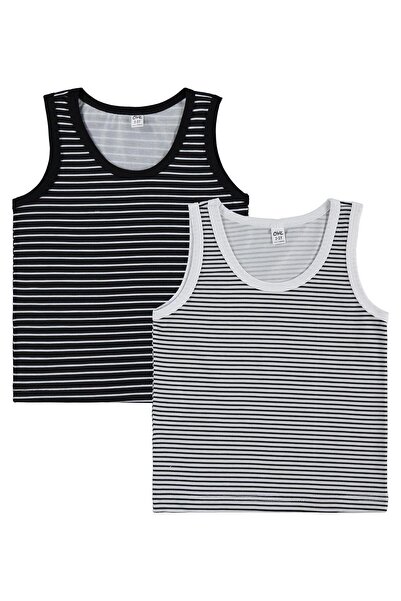 Civil Boys Striped 2-Piece Undershirt Set for Boys Ages 2-10 - Standard for 8...