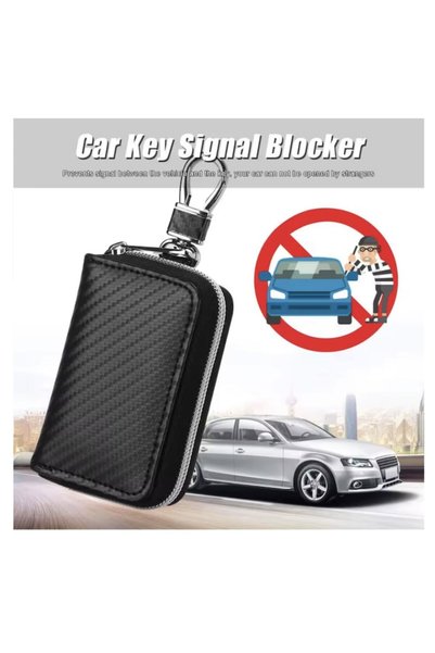 QUANDES Carcasă cheie Faraday pentru telecomandă auto, neagră