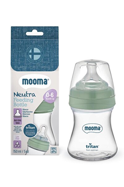 Mo زجاجة رضاعة موما 150 مل 0-6 تدفق بطيء - أخضر قياسي