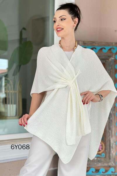 İnce Topuk Knitwear Poncho 6Y068