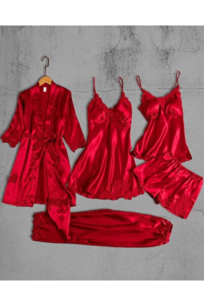 Magdeal Set of 5 Satin Pajamas
