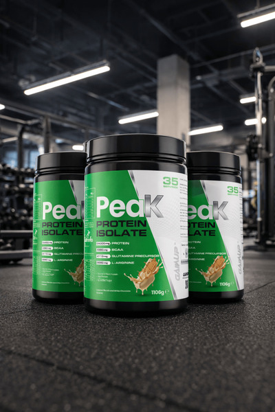 Gainup Peak Protein İsolate 1106gr 35 Servis - Karamelli ve Beyaz Çikolatalı Bisküvi
