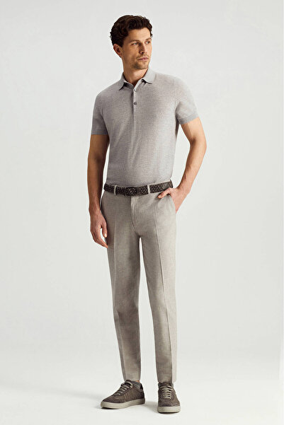 Hemington Pamuk Keten Karışım Açık Gri Yazlık Chino Pantolon