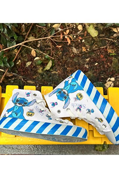 Scarpe Magiche Stich Patterned White Linen Ankle Zipper Children's Shoes Snea...