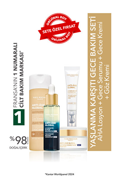 Yves Rocher Yaşlanma Karşıtı Gece Bakım Seti- Gece Serumu 30ml&Gece Kremi 50m...