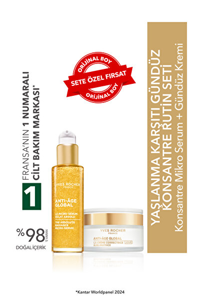 Yves Rocher Yaşlanma Karşıtı Gündüz Konsantre Rutin Seti - Gündüz Kremi 50 ml...
