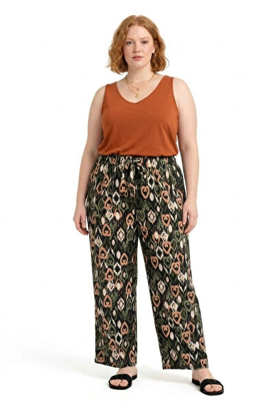 CNG MODA Patterned Summer Thin B Wide-Leg Pants