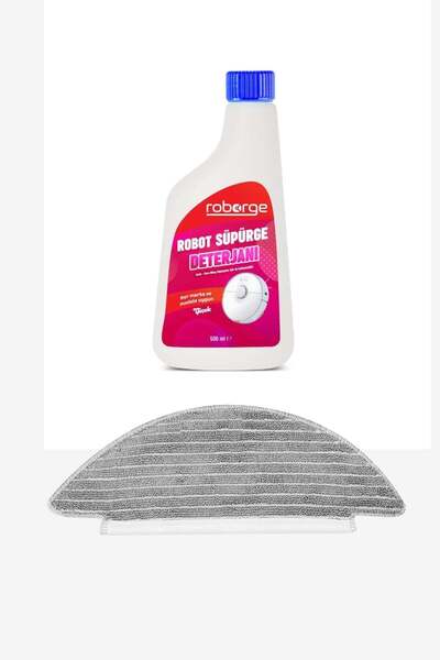Roborge Pânză de mop pentru aspirator robot Viomi V5 + Detergent pentru aspir...
