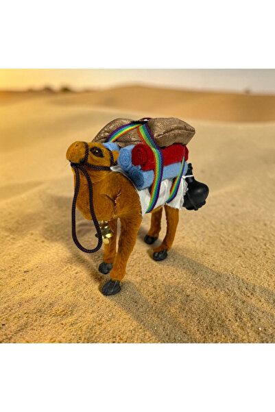 Zey-Al Otantik Yüklü Deve Figürü - Dekoratif El Yapımı Görünümlü Hediyelik Eş...