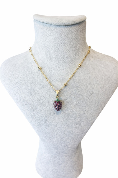 LUNEVA AKSESUAR قلادة مزينة بالأشكال مع سلسلة ذهبية اللون - قلادة لطيفة بأشكا...