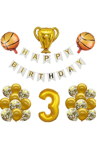 ÇITIPITISTORE Set pentru petrecerea de ziua de naștere cu tematică baschet