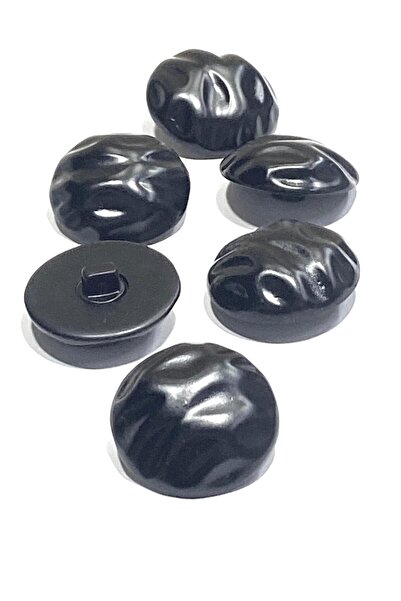 karantuhafiye Κουμπί για παλτό/μπουφάν/σακάκι / Κυματιστή επιφάνεια / Μαύρο /...