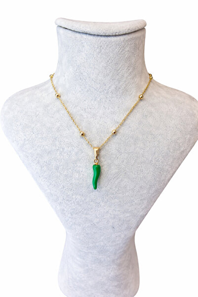 LUNEVA AKSESUAR قلادة مزينة بالأشكال مع سلسلة ذهبية اللون - قلادة لطيفة بأشكا...