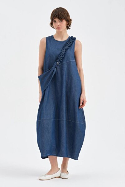 tw3 Women's Bag Detailed Two-Piece Design Long Dress