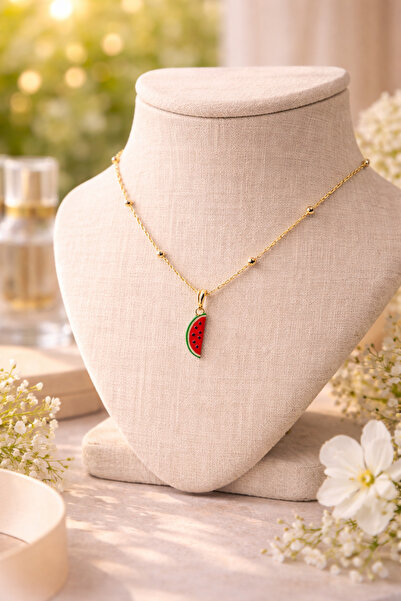 LUNEVA AKSESUAR قلادة مزينة بالأشكال مع سلسلة ذهبية اللون - قلادة لطيفة بأشكا...