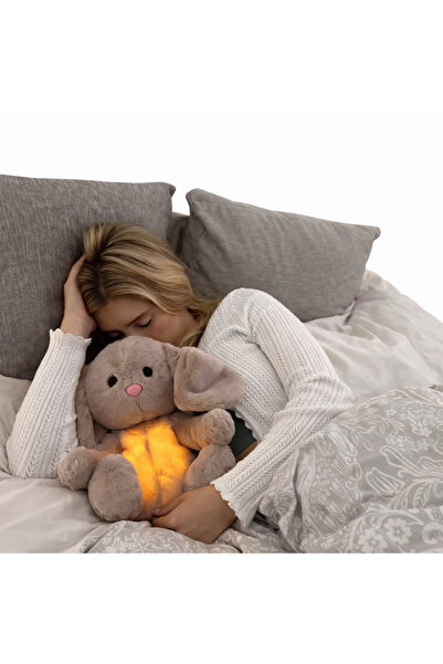 ToyziBox Nefes Alan Tavşan Peluş Oyuncak Işıklı Müzikli Uyku Arkadaşı Rahatla...
