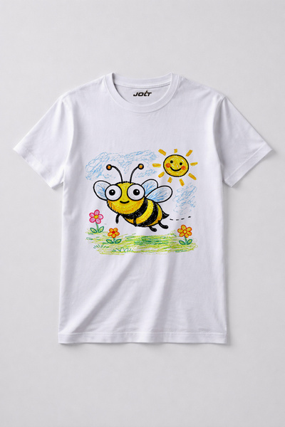 JOLT تي شيرت أبيض ممتع للجنسين رقم الموديل: 001