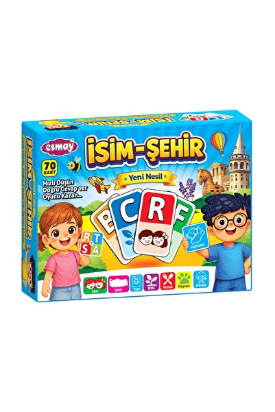 Esmay İsim Şehir Eşya Aile ve Çocuk Kutu Oyunu