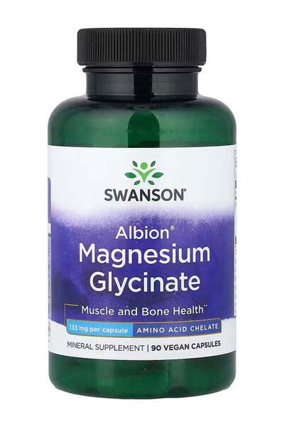 SWANSON Magnesium Glycinate, 133 mg, 90 Vegetarian Capsules