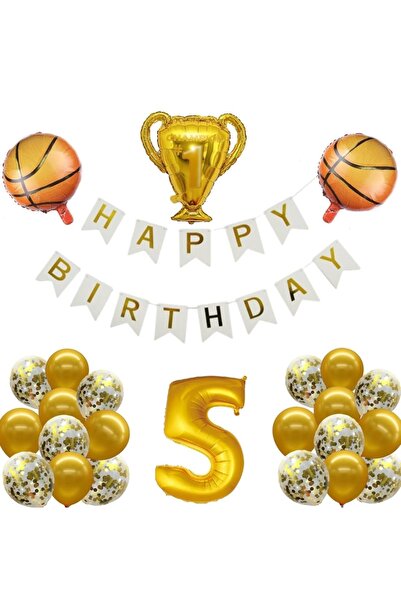 ÇITIPITISTORE Set pentru petrecerea de ziua de naștere cu tematică baschet