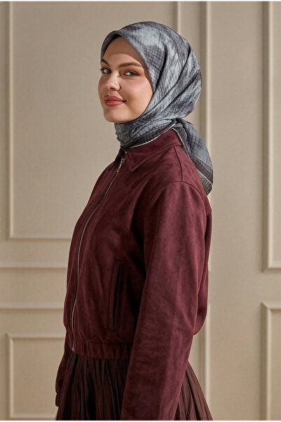 SilkTouch Ash Cloud Patterned Muslin Scarf