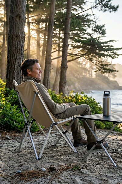 TuruncuFil Alüminyum Katlanabilir Kamp ve Piknik Sandalyesi, Omuz Askılı Taşı...