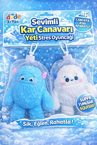Aksoy Toys Sevimli Canavar Yeti Figürlü Stres Oyuncağı - Askı Aparatlı Çanta ...
