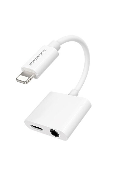 Borofone BV12 Lightning to 3.5mm Kulaklık ve Şarj Çoklayıcı Adaptör Çevirici ...