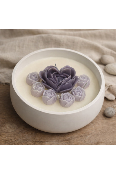 Soul Stone Atelier Heart-Shaped Peony Rose Candle Bowl