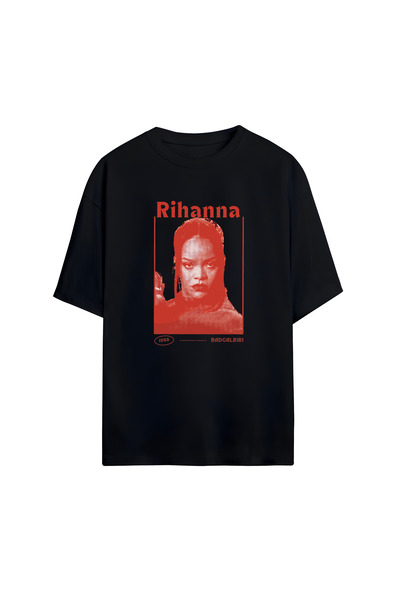 STİL-X Μπλουζάκι Rihanna με στάμπα, Unisex, 100% βαμβακερό, Oversize
