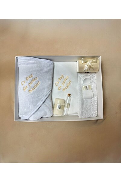 Your Baby Store Trusou botez brodat Cu drag din partea nasilor – ivory, 7 pie...