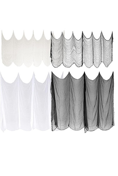 OEM Set 4 decoratiuni, panze pentru Halloween, 200 x 76 cm, bumbac, poliester...