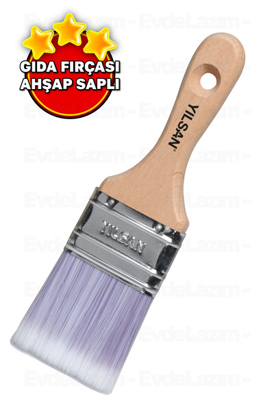 EvdeLazım Ahşap Saplı Gıda Fırçası Yağlama ve Sos Sürme Fırçası Börek Baklava...