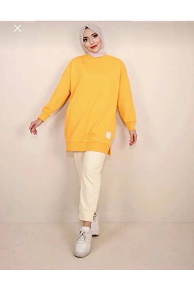 Puane Soul Crew Neck Medium Length Yellow Tunic