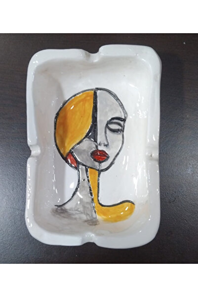 esdekor 9X13Cm Small Ashtray Ceramic Handmade 1 Piece