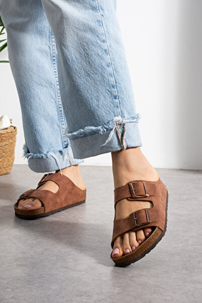 Moda Devrin Cataramă dublă bronzată talpă ortopedică papuci