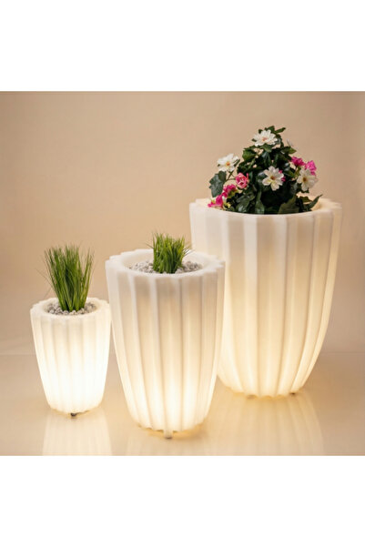 MYASEM STORE Modern Planter Set 3 Pieces LED