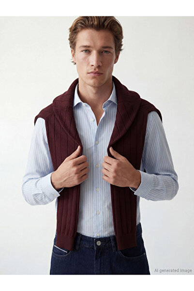 LC Waikiki Ozmarka New Season Regular Fit Striped Poplin Men's Shirt