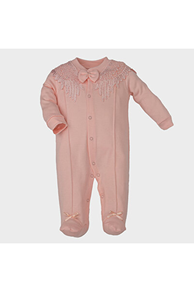 Baby Cara Baby Girl Onesie – Turkish Cotton Lace Angel Wing Design