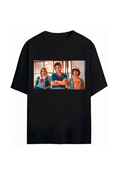 SVART WEAR Stranger Things Baskılı Unisex Oversize T-Shirt