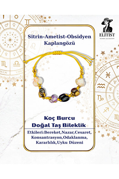 Koç Burcu Doğal Taş Bileklik