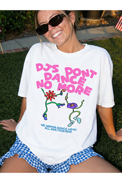 SVART WEAR Djs Don'T Dance No More Printed Oversized Unisex T-Shirt