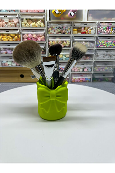 DU&ER Bow Detail Makeup Brush Holder – Desktop Cosmetic Organizer
